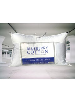 Buy 4-Piece Premium Quality Double Piping Pillow cotton White 50 x 75cm in UAE