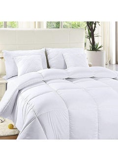 Buy Hotel Duvet Insert Solid Cotton Double Size Cotton White 200 x 220cm in UAE