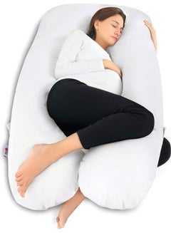 Buy Maternity Pillow Cotton White 130 x 70cm in Saudi Arabia