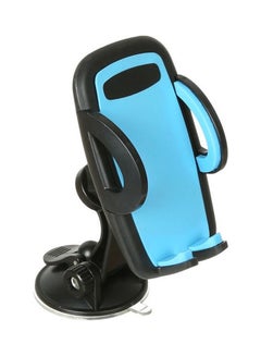 اشتري Car Phone Holder JS-035 2in1 for Dashboard/Windshield with 360° Rotation, Arms Height adjustable Stable fits all smartphones - Light Blue Black/Sky Blue في مصر