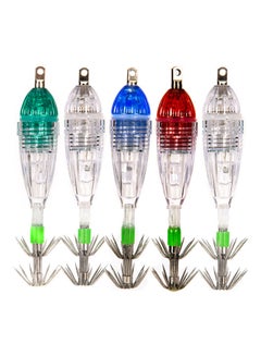 Buy 5-Piece Drop-Shaped Squid LED Light Bait Set in Saudi Arabia