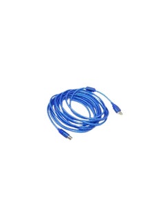 Buy USB 2.0 AM/BM 10M Printer Cable Transparent Blue in Saudi Arabia