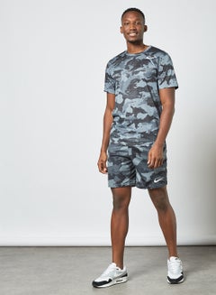 Nike Camo Training T-Shirt Grey UAE 