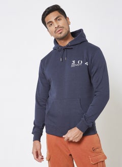 اشتري Barcode Print Hoodie كحلي في الامارات