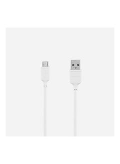Buy USB to Micro charge/sync cable | 2.4A White in Saudi Arabia