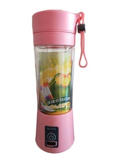 Buy Mini Usb Rechargeable 4 Blade Smoothies Blender Juice 400 ml ,2000mAh 400.0 ml 12345TT0002 Pink in UAE