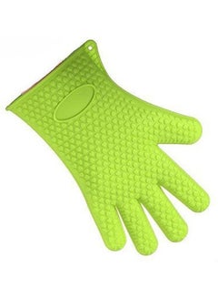 Buy Microwave Oven Mitts Heat Resistant Silicone Glove Green in Egypt