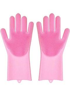 اشتري Magic Silicone Gloves Heat Resistant وردي في مصر