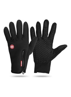 Buy Touch Screen Winter Leather Gloves in UAE