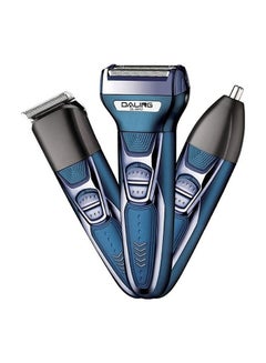 Buy Multi-Function 3 in 1 Rechargeable Grooming Kit Blue 16×20cm in UAE
