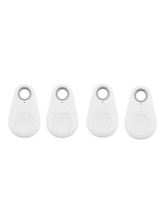 Buy 4-Pieces Mini Personal Smart Bluetooth Gps Tracker Kids Pet Dog Wallet keys White in Saudi Arabia