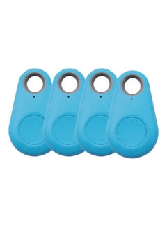 Buy 4-Pieces Mini Personal Smart Bluetooth Gps Tracker Kids Pet Dog Wallet keys Blue in Saudi Arabia