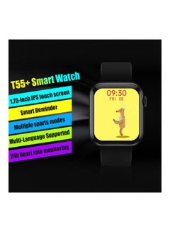 Buy T55+ Smartwatch Black in Egypt