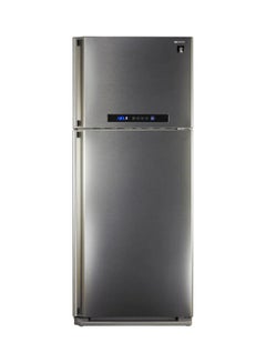 Buy Digital No Frost Refrigerator With 2 Doors And Plasma Cluster, 450 Liters SJ-PC58A(ST) Silver in Egypt