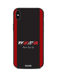 Buy Protective Case Cover For Apple iPhone XS Max Black/Red in UAE