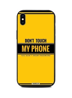 Buy Protective Case Cover For Apple iPhone XS Yellow/Black in UAE