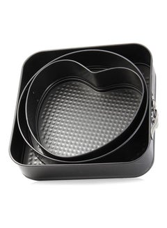 Buy 3-Piece Non-Stick Cake Pan Set Black 26x10x26cm in Egypt