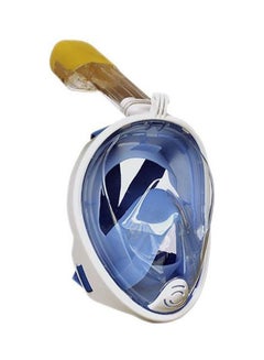 اشتري Panoramic View Full Face Snorkeling Mask Diving Underwater Swimming Compatible Snorkel Mask With Anti-Fog Easy Breathing And Anti-Skid Ring Earplug For Kids في السعودية