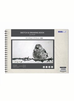 Buy Sketch and Drawing Book 25 Sheets A4 120 gsm White in Saudi Arabia