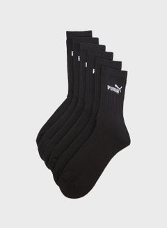 Buy 6 Pack Of Crew Socks Black in UAE