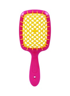 Buy Super Brush Detangler Hair Brush Pink/Yellow in UAE