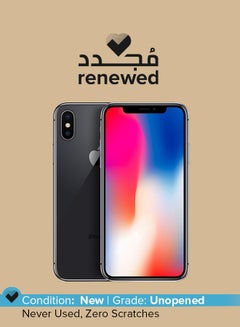 Buy Renewed - iPhone X Without FaceTime Space Grey 256GB 4G LTE in Saudi Arabia