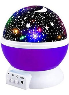 Buy Stars Starry Sky Led Night Light Projector Purple 12 x 12 x 13.5cm in Egypt