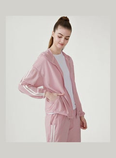 Buy Loose Casual Sport Thin Coat Pink in Saudi Arabia