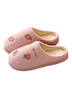 Buy Peach Pattern Slip-On Bedroom Slippers Pink/Blue/Black in UAE