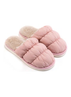 Buy Cotton Bedroom Slippers Pink in UAE