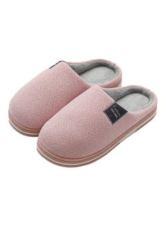 Buy Cotton Bedroom Slippers Pink in UAE