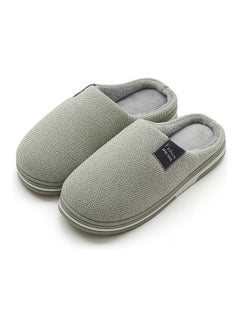 Buy Cotton Bedroom Slippers Green in Saudi Arabia