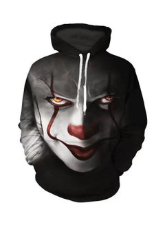 Buy Long Sleeves Hoodie Black/White/Grey in UAE