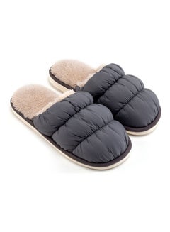 Buy Cotton Bedroom Slippers Grey in UAE