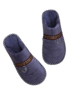 Buy Star Designed Anti-Skid Bedroom Slippers Blue in UAE