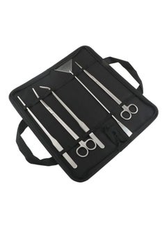 اشتري Aquarium Tools Set Tweezers and Scissor Stainless Steel Cleaning Tools silver/black 350grams في الامارات