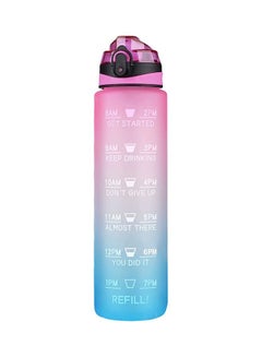 Buy Water Bottle 1L With Time Marker Straw Strainer in Egypt