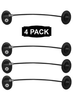Buy 4 Pack Refrigerator Door Lock With Four keys Black in Saudi Arabia