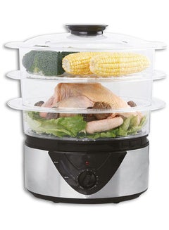 Buy Food Steamer 8.0 L 800.0 W SF5754FS BS Silver/Black in Saudi Arabia