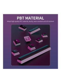 اشتري أغطية سميكة من مادة PBT من 108 مفاتيح للوحة المفاتيح أسود في الامارات