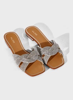 Buy Coredith Flat Sandals Silver in UAE