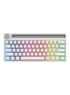 Buy 62-Keys PBT Pudding Keycaps for Mechanical Keyboard White in UAE