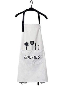 Buy Breathable Waterproof Apron White/Black 68 x 72cm in UAE