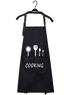 Buy Breathable Waterproof Apron Black/White 68 x 72cm in UAE