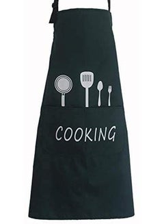 Buy Breathable Waterproof Apron Green/Black/White 68 x 72cm in UAE