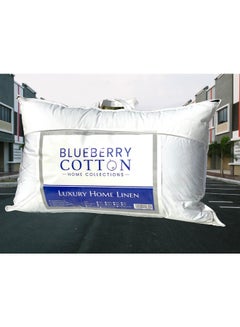 Buy 2 Piece Classic Sleeping Pillow Set Cotton White 50X75cm in UAE