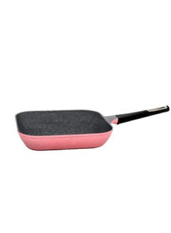 Buy Cookware Grill Pan Pink/Black 28 x 5.5cm in Saudi Arabia