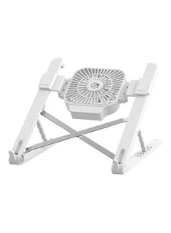 Buy Portable Laptop Stand With Cooling Fan White in UAE