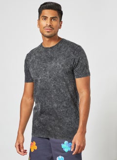 Buy Acid Washed T-Shirt Grey in Saudi Arabia