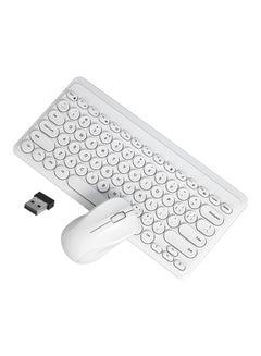 Buy Slim Wireless Keyboard And Mouse Set White in UAE